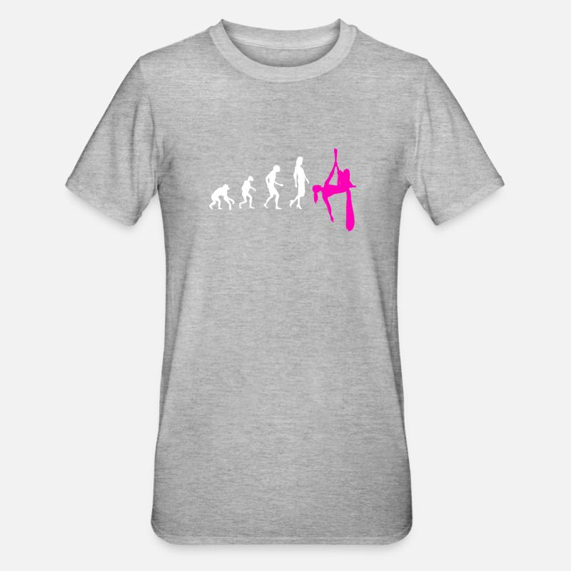 Aerial Silk Evolution - Aerial Circus - Unisex Polycotton T-Shirt - heather grey