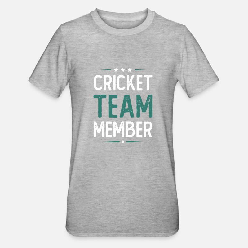 Équipe de cricket - T-shirt polycoton Unisexe - gris chiné