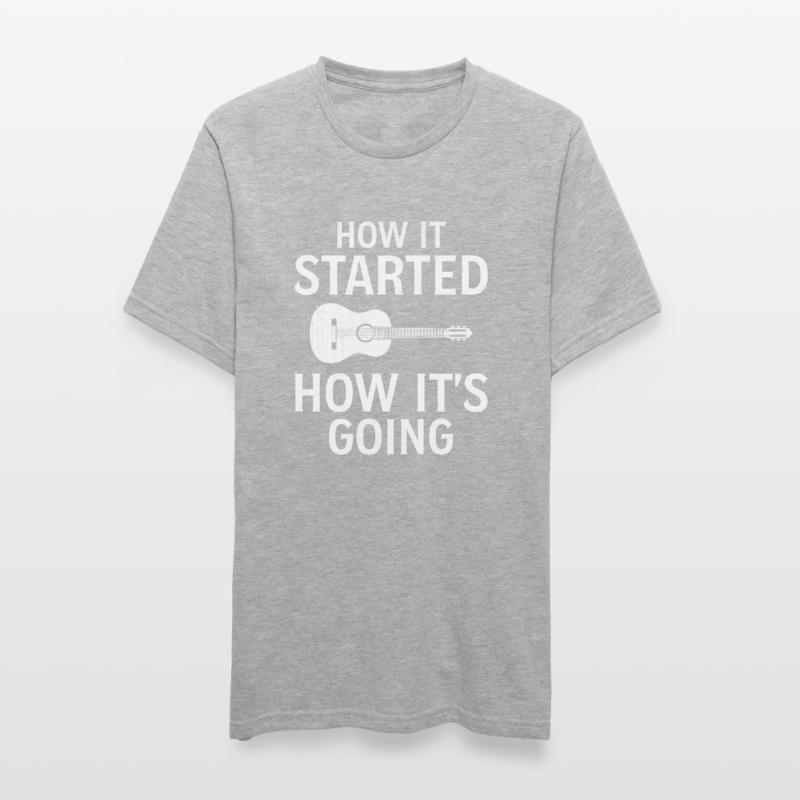 Guitar - How It Started How It's Going - Guitar Co Unisex Polycotton T-Shirt