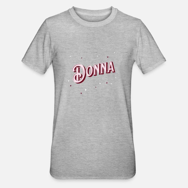 Personalized Donna name - Unisex Polycotton T-Shirt - heather grey