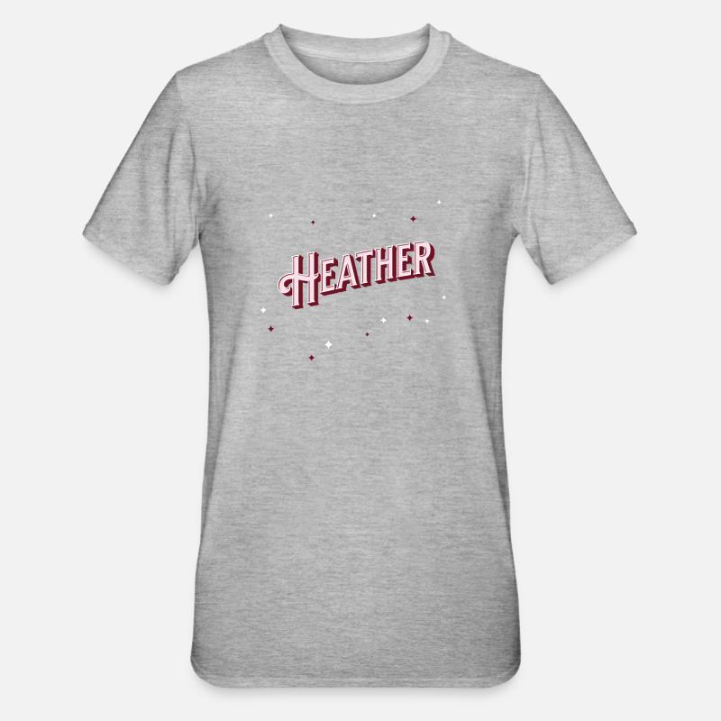 Personalized Heather name - Unisex Polycotton T-Shirt - heather grey
