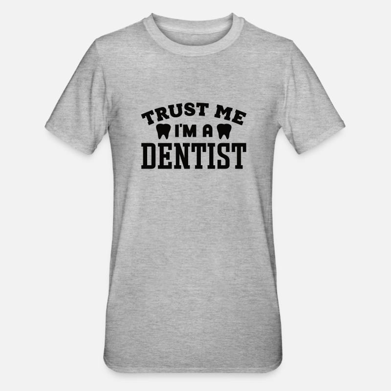 Assistante dentaire Dentiste Dent - T-shirt polycoton Unisexe - gris chiné