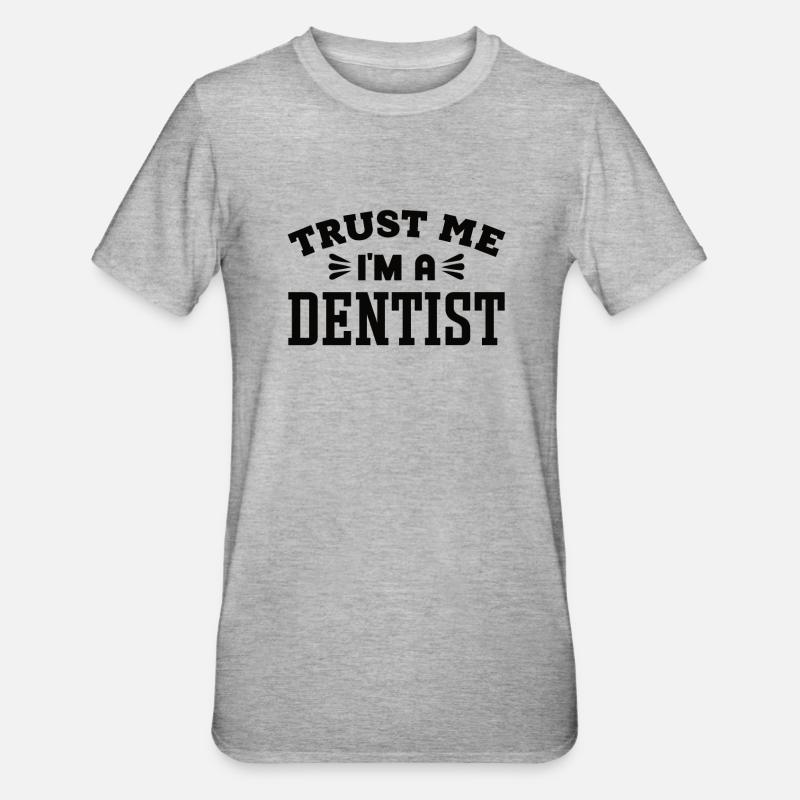 Assistante dentaire Dentiste Dent - T-shirt polycoton Unisexe - gris chiné