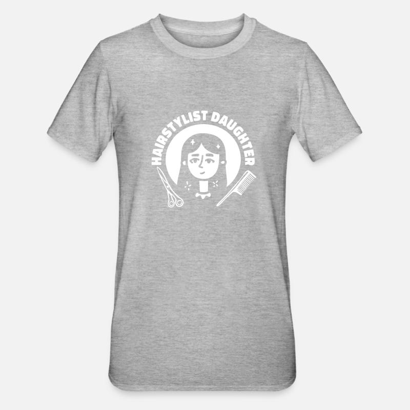 Coiffeuse Coiffeuse Fille - T-shirt polycoton Unisexe - gris chiné