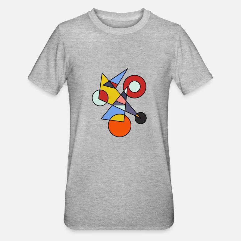 Moderne Kunst - Unisex Polycotton T-Shirt - Grau meliert
