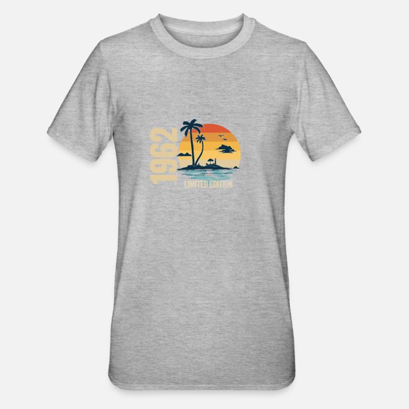 Anniversaire Edition Limitée 1962 - T-shirt polycoton Unisexe - gris chiné