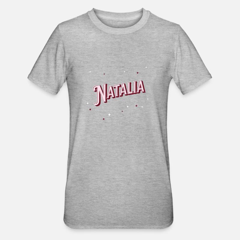 Natalia's name personalized - Unisex Polycotton T-Shirt - heather grey