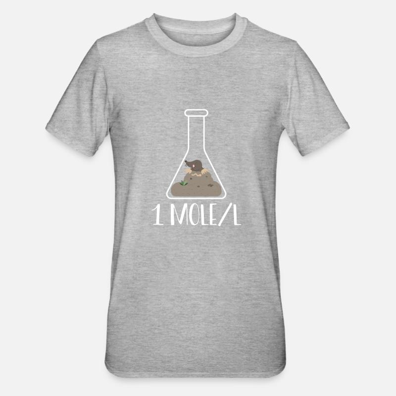 Une mole par litre - T-shirt polycoton Unisexe - gris chiné