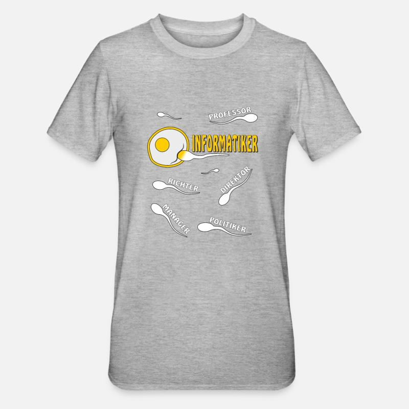 INFORMATIKER - Unisex Polycotton T-Shirt - Grau meliert