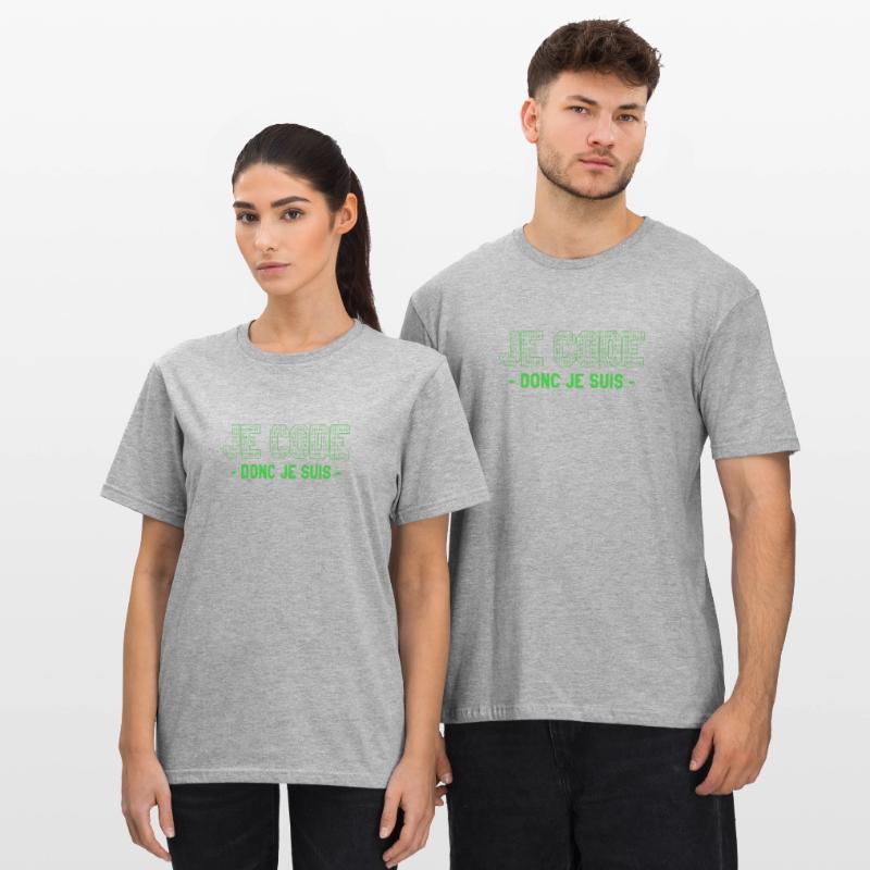 Je Code Donc Je Suis Programmeur Programmation Unisex Polycotton T-Shirt
