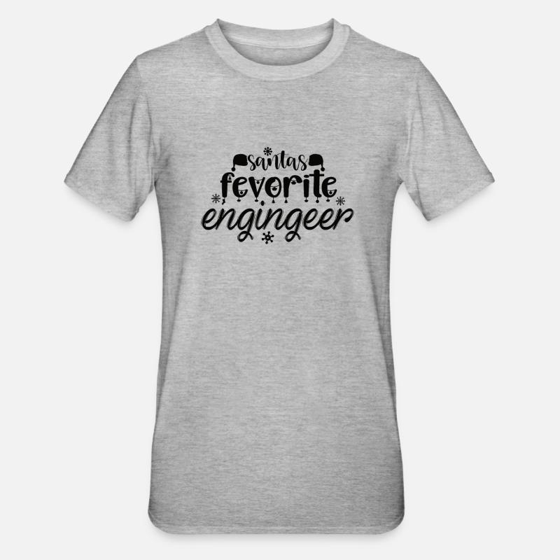 Santa's dearest engineer gift - Unisex Polycotton T-Shirt - heather grey
