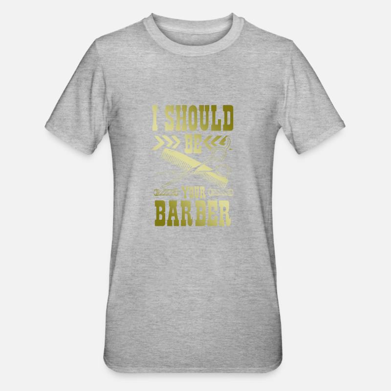 Coiffeur de barbier - T-shirt polycoton Unisexe - gris chiné