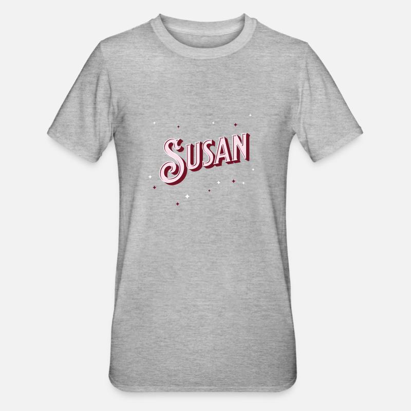 Susan's name personalized - Unisex Polycotton T-Shirt - heather grey