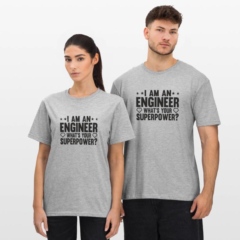 Engineer Brain Mechanical Engineering Electrical Engineering Math Unisex Polycotton T-Shirt