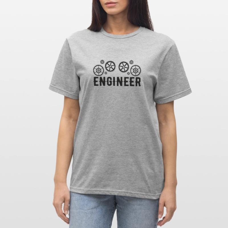 Engineer Brain Mechanical Engineering Electrical Engineering Math Unisex Polycotton T-Shirt