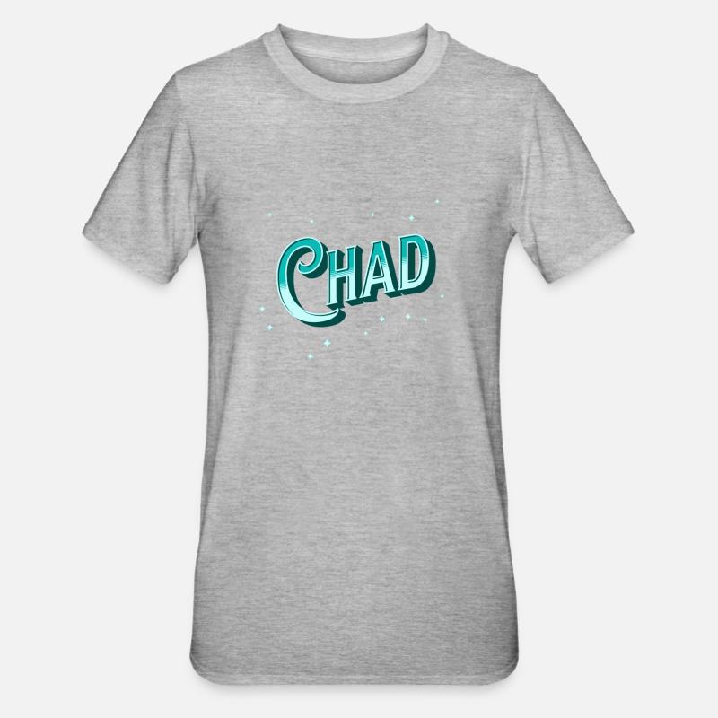Chad name personalized - Unisex Polycotton T-Shirt - heather grey