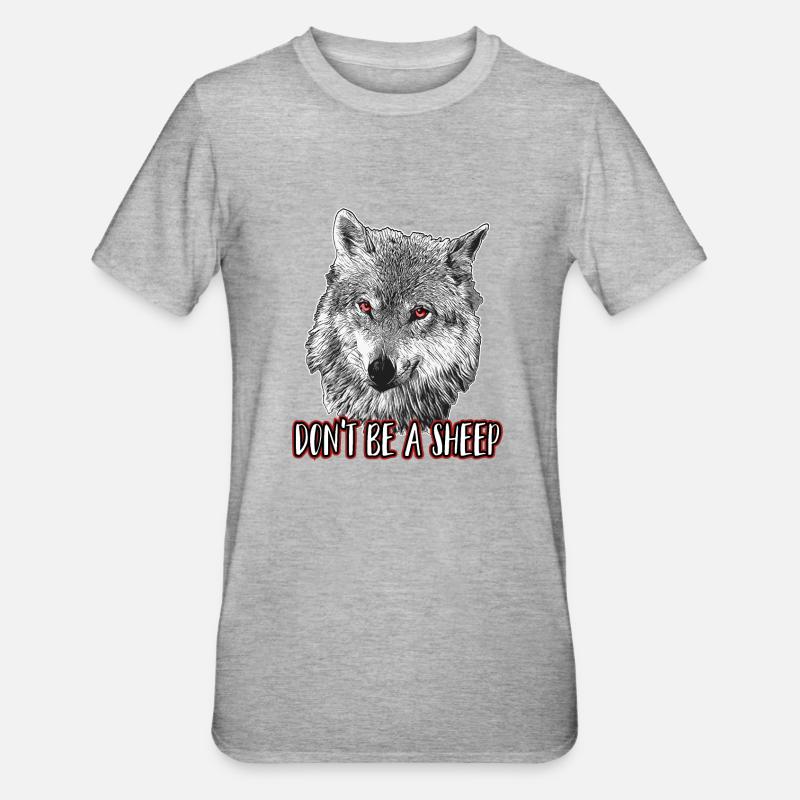 Don't be a sheep - Unisex Polycotton T-Shirt - heather grey