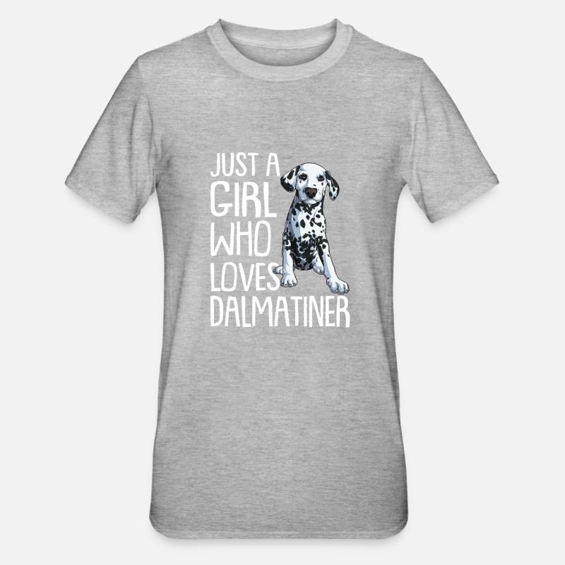 Dalmatiner hund Hundeeier - Unisex Polycotton T-skjorte - gråmelert
