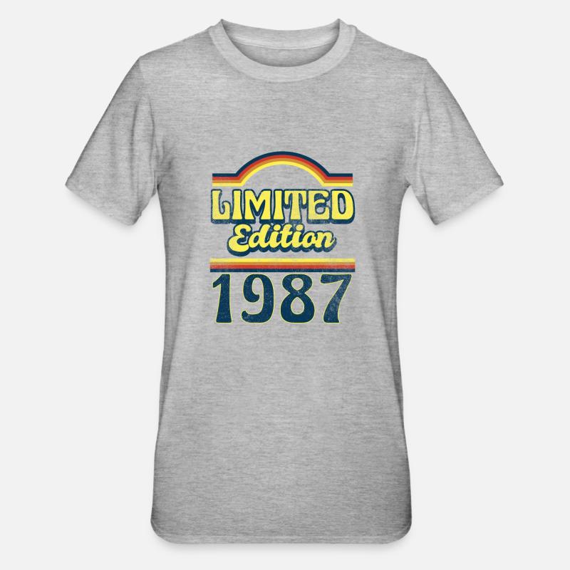 Edition Limitée Millésime 1987 - T-shirt polycoton Unisexe - gris chiné