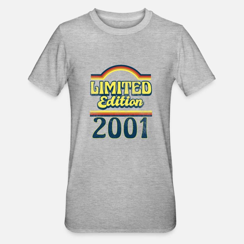 Edition Limitée 2001 Millésime - T-shirt polycoton Unisexe - gris chiné