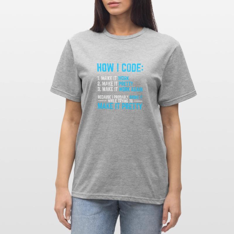 Programmeur Codeur Développeur de logiciels Programming Co T-shirt polycoton Unisexe