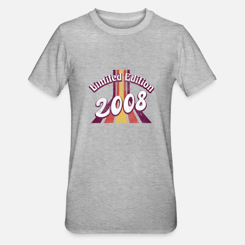 Edition Limitée Millésime 2008 - T-shirt polycoton Unisexe - gris chiné