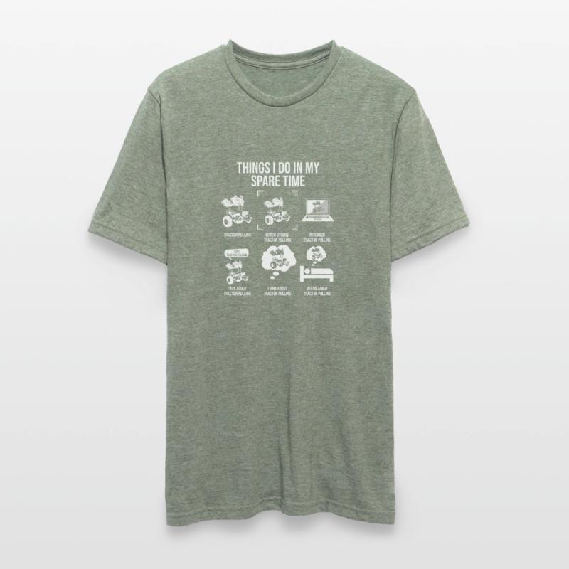 Ce que je fais pendant mon temps libre, Traktor Pulling T-shirt polycoton Unisexe