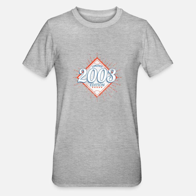 Edition Limitée 2003 Millésime - T-shirt polycoton Unisexe - gris chiné