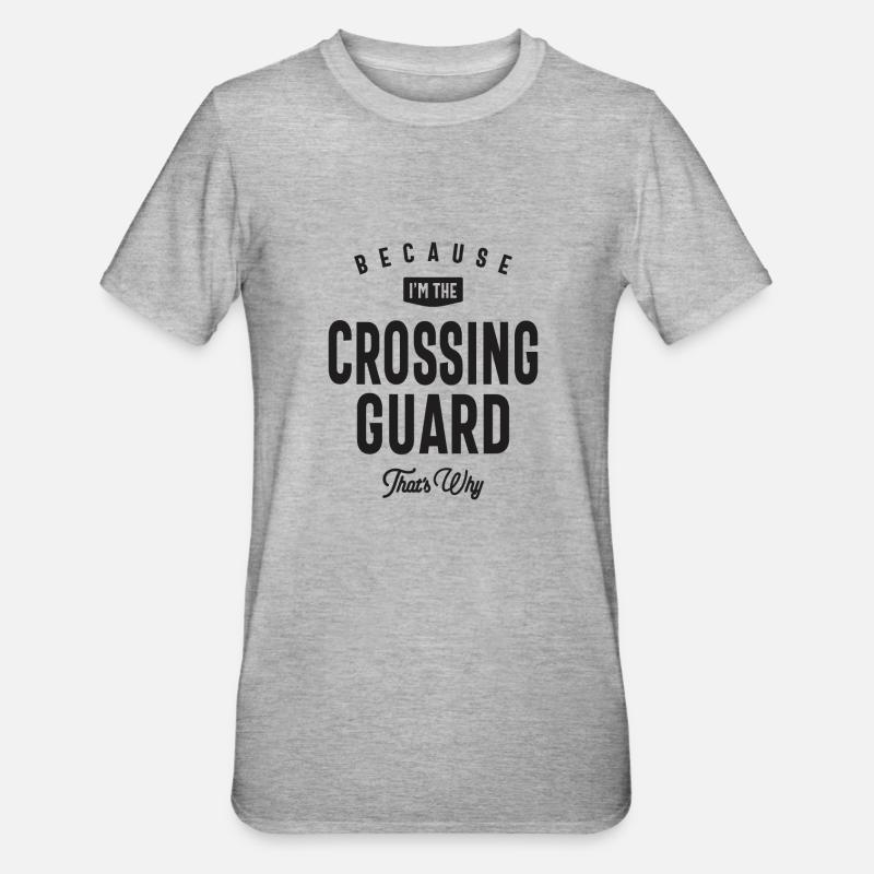 Berufsbezeichnung "Crossing Guard" Beruf - Unisex Polycotton T-Shirt - Grau meliert