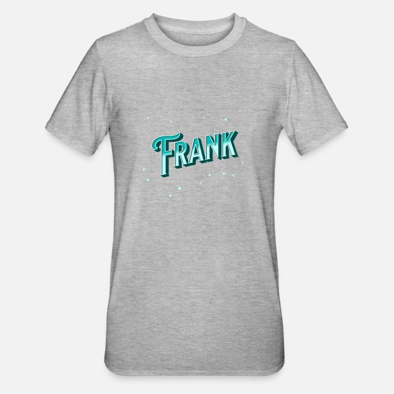 Frank name personalized - Unisex Polycotton T-Shirt - heather grey