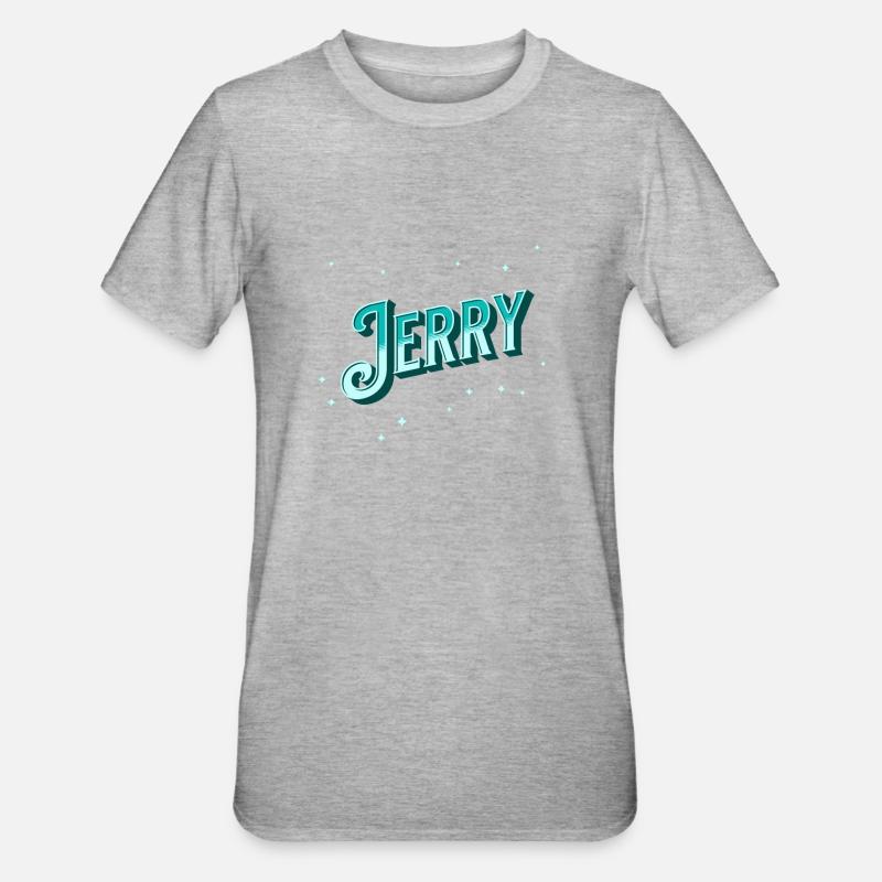 Jerry name personalized - Unisex Polycotton T-Shirt - heather grey