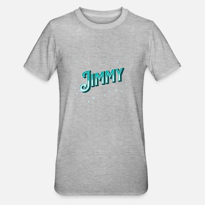 Jimmy's name personalized - Unisex Polycotton T-Shirt - heather grey
