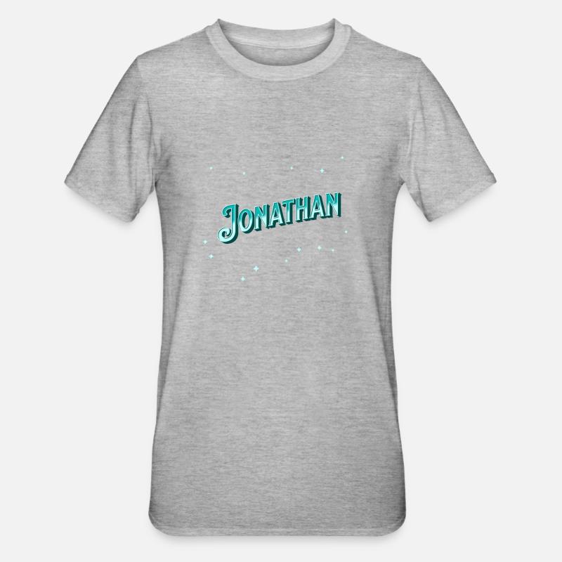 Jonathan name personalized - Unisex Polycotton T-Shirt - heather grey