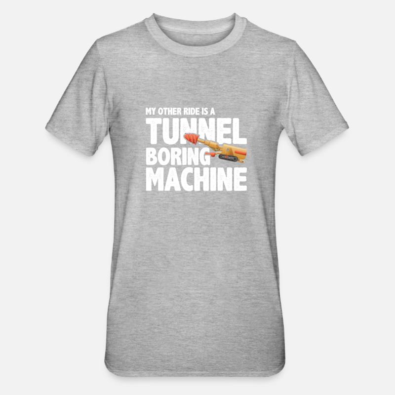 Engineer Tunnel Mining Engineer - Unisex Polycotton T-Shirt - heather grey