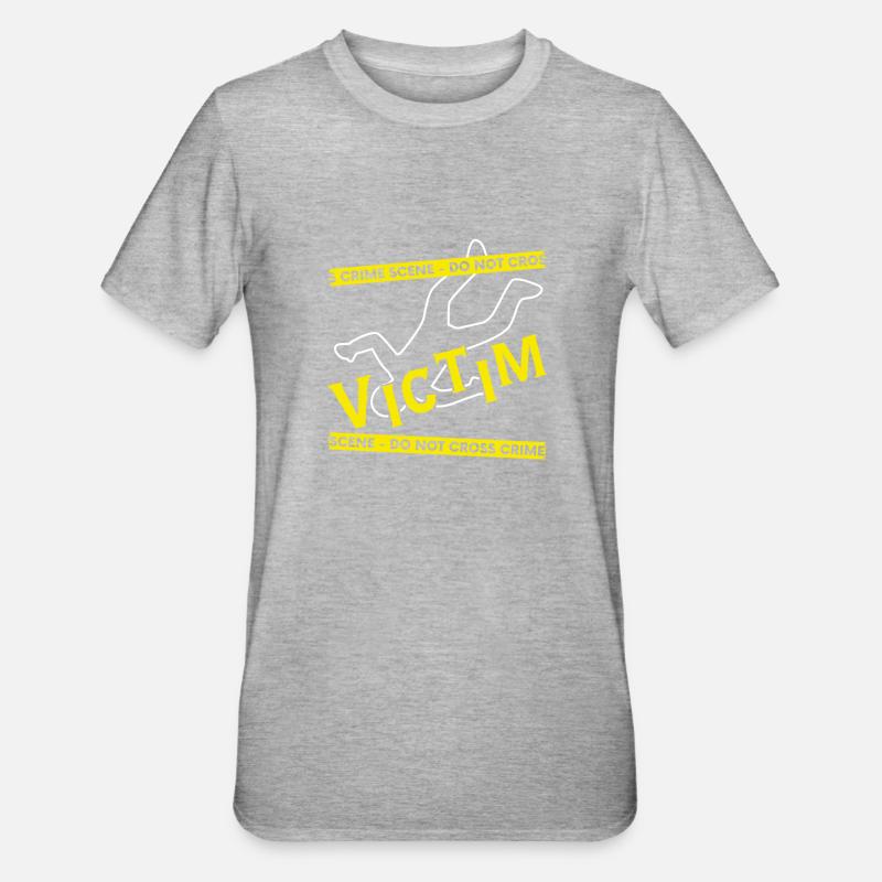 Spurensicherung - Kripo Polizei Kriminaltechnik - Unisex Polycotton T-Shirt - Grau meliert