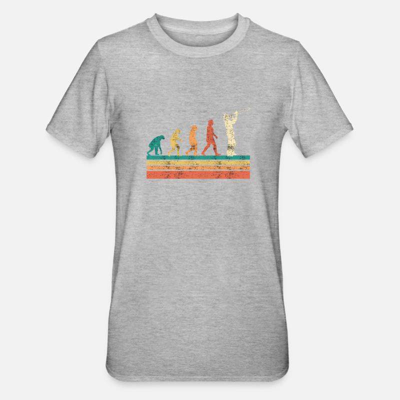 Musiker Posaunist die Evolution Posaune - Unisex Polycotton T-Shirt - Grau meliert