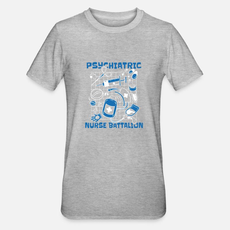 Krankenschwester - Unisex Polycotton T-Shirt - Grau meliert