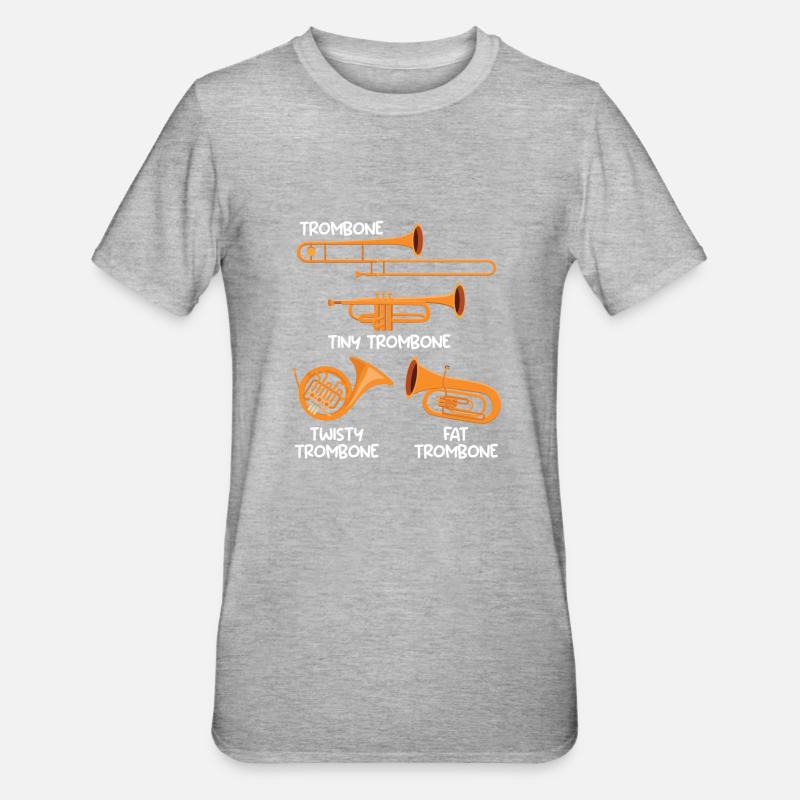 Petit Trombone Curvy Trombone Trombone Épais - T-shirt polycoton Unisexe - gris chiné