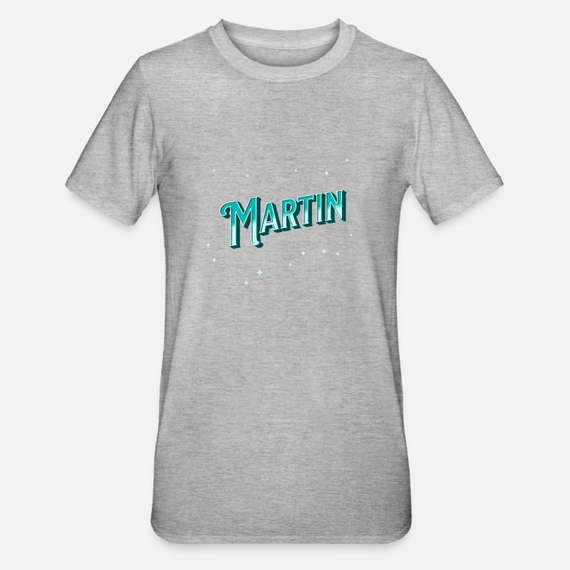 Martin's name personalized - Unisex Polycotton T-Shirt - heather grey