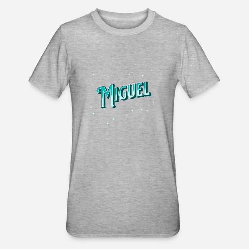 Miguel name personalized - Unisex Polycotton T-Shirt - heather grey