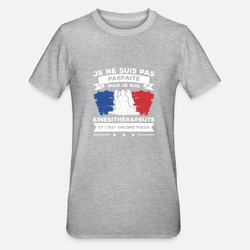Je Ne Suis Pas Parfaite Mais Je Suis - T-shirt polycoton Unisexe - gris chiné