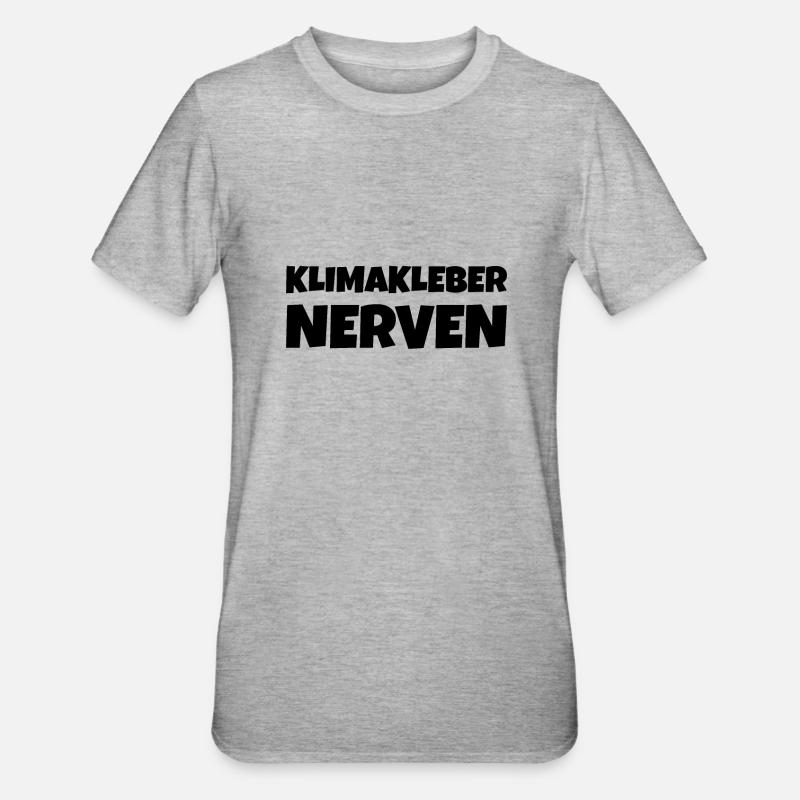Straße ankleben Protest - Unisex Polycotton T-Shirt - Grau meliert