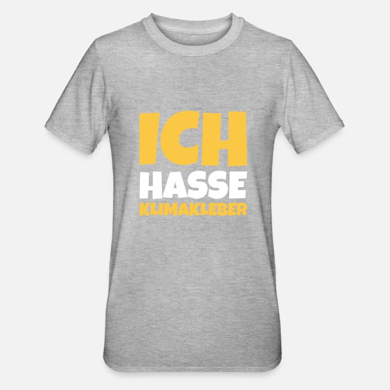 Straße ankleben Protest - Unisex Polycotton T-Shirt - Grau meliert