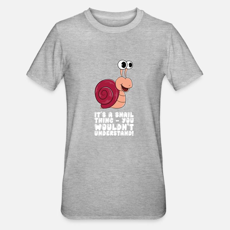 It's a snail thing - Unisex Polycotton T-Shirt - heather grey
