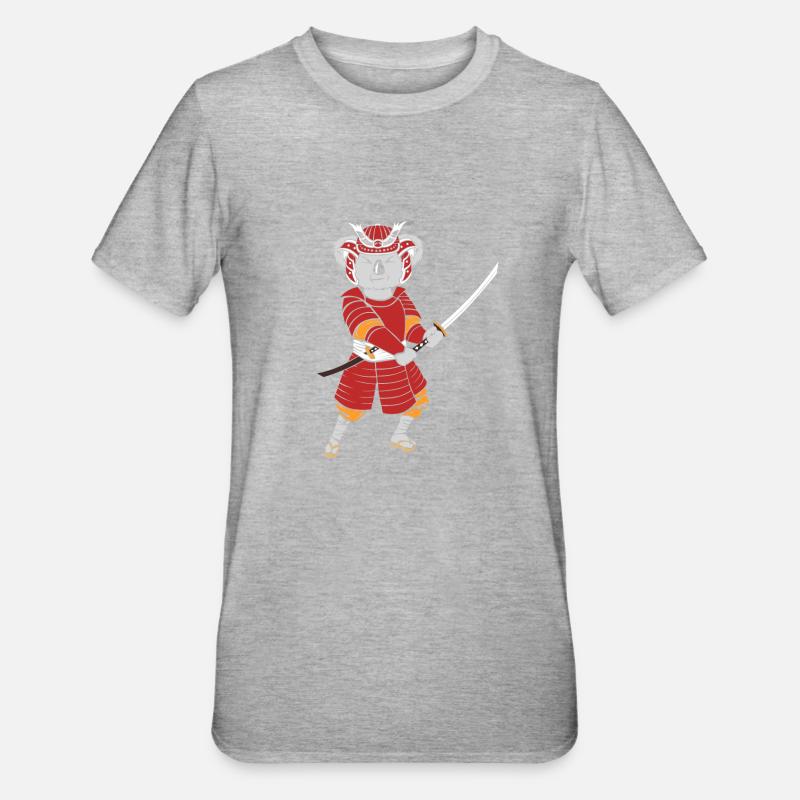 Koala samurai - Unisex Polycotton T-Shirt - heather grey