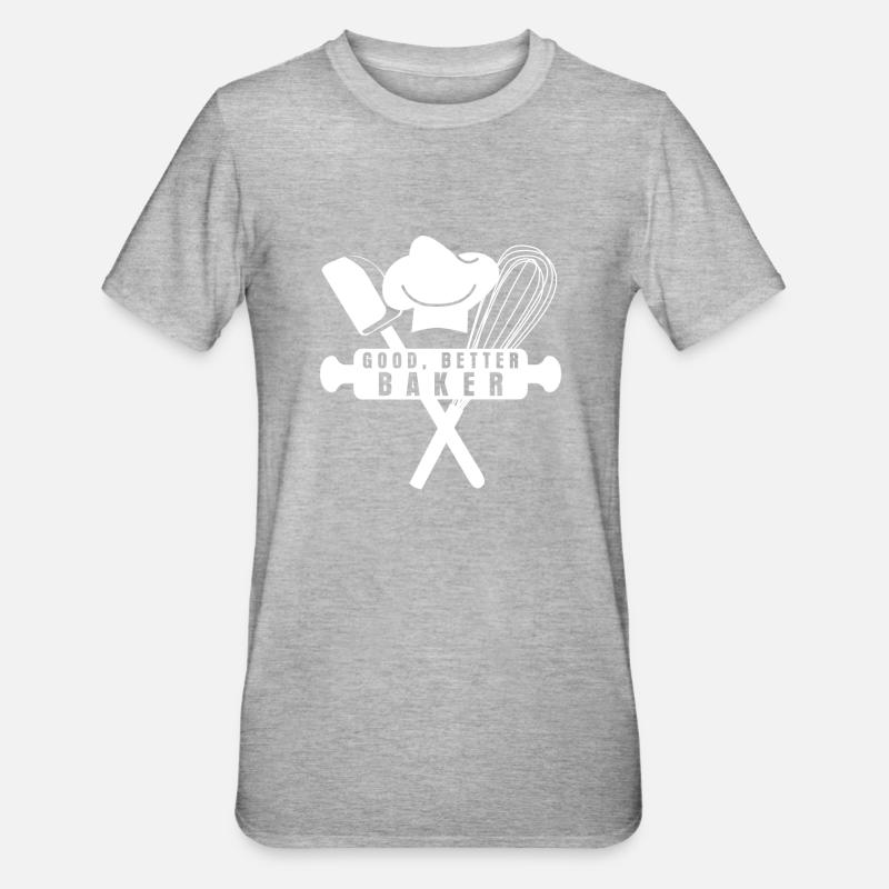 Baker Bakery Baking - Unisex Polycotton T-Shirt - heather grey