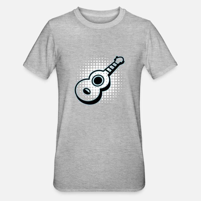 Ukulélés Vitage - T-shirt polycoton Unisexe - gris chiné