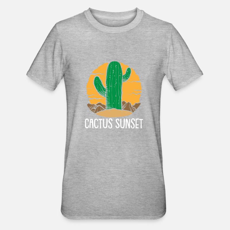 Cactus Jardin Cactus - T-shirt polycoton Unisexe - gris chiné