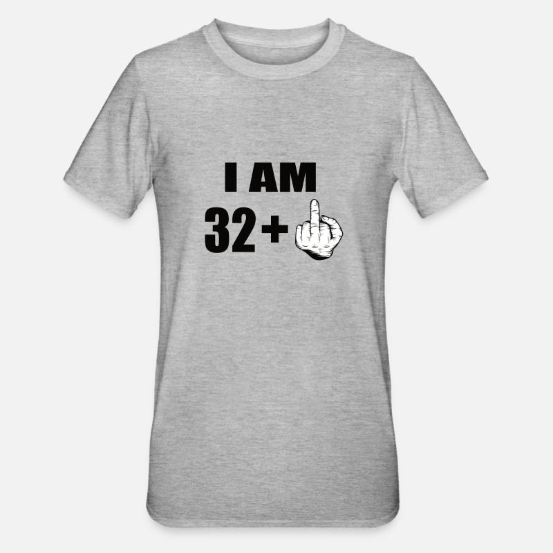 33e anniversaire - T-shirt polycoton Unisexe - gris chiné