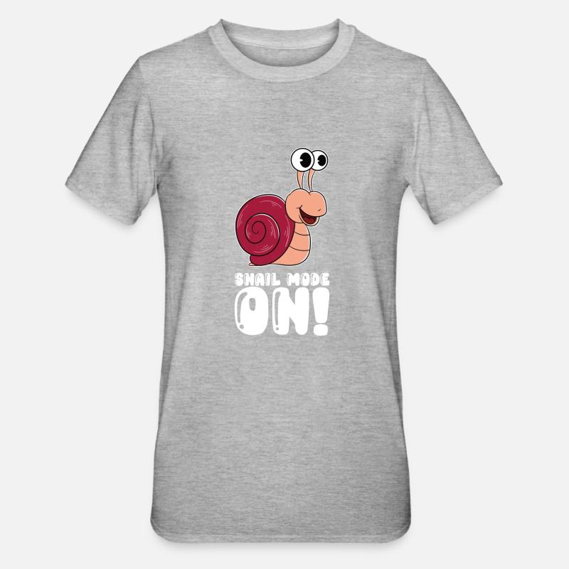 Mode escargot activé - T-shirt polycoton Unisexe - gris chiné